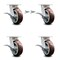 Service Caster 6 Inch Kingpinless Poly on Polyolefin Wheel Caster Brakes 2 Swivel Locks, 4PK SCC-KP30S620-PPUR-SLB-BSL-2-SLB-2 - alternate 1